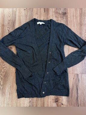 LOFT Grey Button Up Cardigan